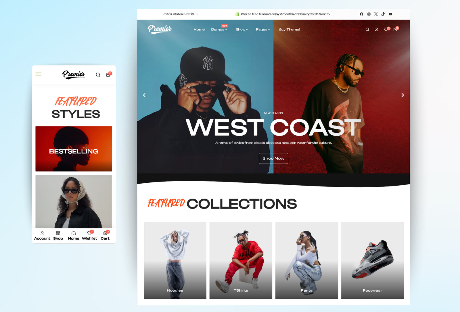 Streetwear Premier full-page preview